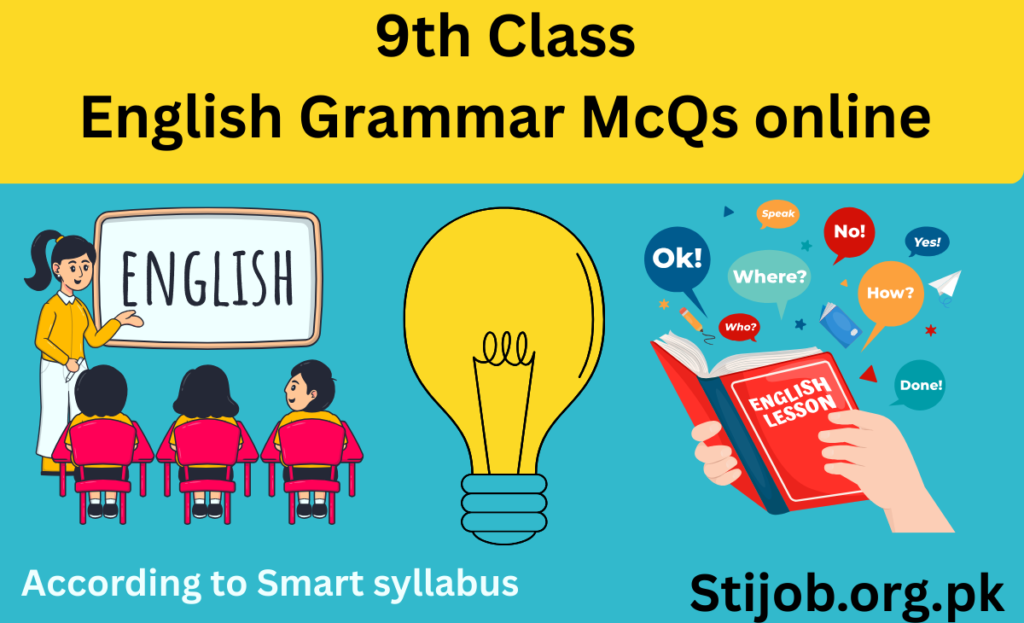 9th Class English Grammar Online MCQS 